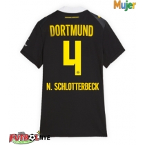 Camiseta Borussia Dortmund Nico Schlotterbeck #4 Visitante Equipación para mujer 2026-27 manga corta
